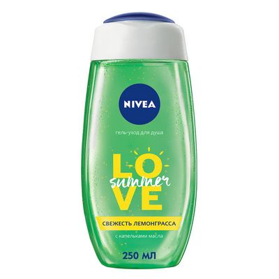 Гель для душа NIVEA 250мл Гель-уход Свежесть лемонграсса с капельками масла (Hydra IQ)*24