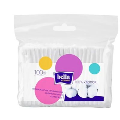 Ватные палочки BELLA Cotton 100шт в п/эт