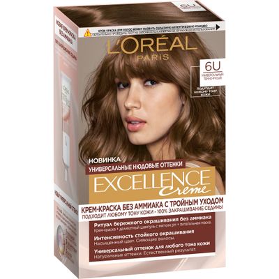 Краска для волос L'OREAL  EXCELL UNIV NUDES  6U темно-русый универсальный