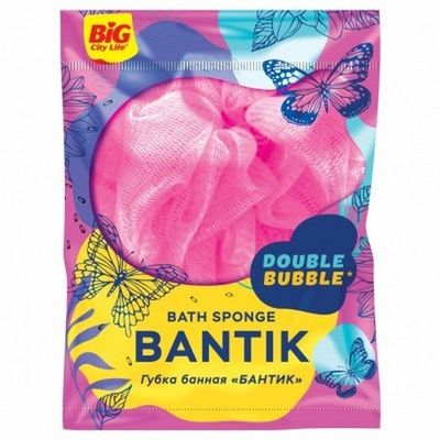 Губка для тела BIG City 1шт банная Бантик (50шт/ящ)