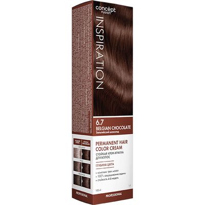 Крем-краска для волос Concept Fusion 100мл Бельгийский шоколад (Belgian Chocolate) 6.7