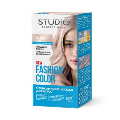 Крем-краска для волос STUDIO FASHION COLOR 50/50/15мл Перламутровый блондин 10.85