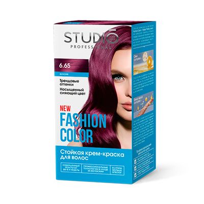 Крем-краска для волос STUDIO FASHION COLOR 50/50/15мл Фуксия 6.65