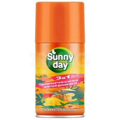 Освежитель воздуха SUNNY DAY 250см3 Тропическая вечеринка сменный баллон