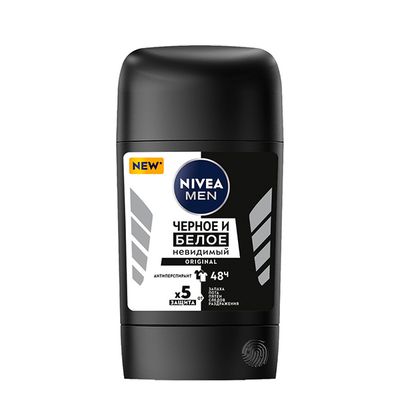 Дезодорант для тела NIVEA MEN 50мл стик Черное и Белое Original