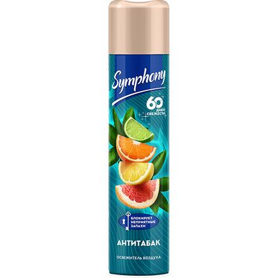 Освежитель воздуха SYMPHONY 300см3 Антитабак*6