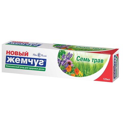 Зубная паста НОВЫЙ ЖЕМЧУГ 75мл Семь трав
