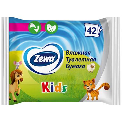 Влажная туалетная бумага ZEWA 40шт Детская