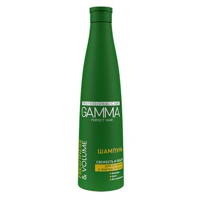 Шампунь для волос GAMMA Perfect Hair 350мл склонных к жирности Свежесть и Объем