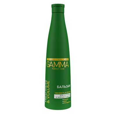 Бальзам-ополаскиватель для волос GAMMA Perfect Hair 350мл склонных к жирности Свежесть и Объем