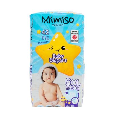 Подгузники для детей MIMISO 42шт одноразовые 5/XL 11-25кг jambo-pack КК/2