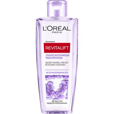 Мицеллярная вода L'OREAL 200мл Ревиталифт восполняющая для лица и глаз