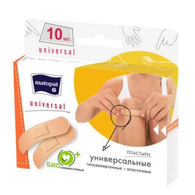 Пластырь MATOPAT 10шт 19х76мм Косметические UNIVERSAL
