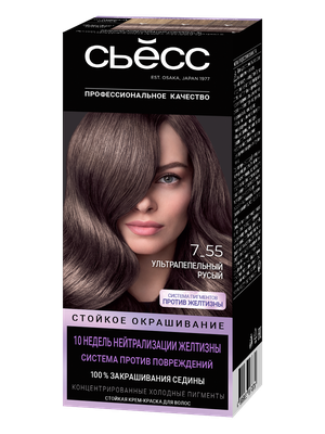 Краска для волос СЬĔСС Color 115мл 7-55 Ультрапепельный русый