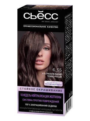 Краска для волос СЬĔСС Color 115мл 6-55 Ультрапепельный темно-русый