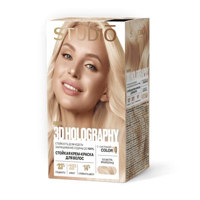 Краска для волос STUDIO professional 50/50/15мл 10.0 Экстра яркий блонд*6*6