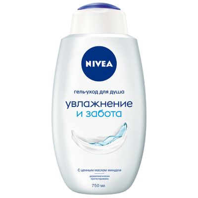 Гель для душа NIVEA 750мл Гель-уход Увлажнение и забота*6