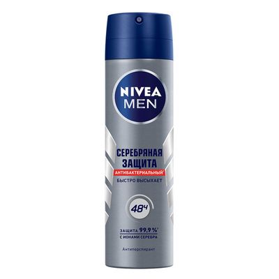 Дезодорант для тела NIVEA MEN 150мл спрей Серебряная защита*6