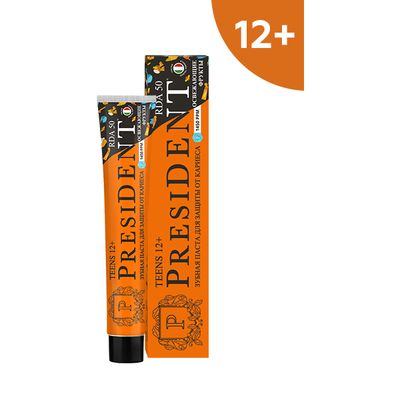 Зубная паста PRESIDENT 70г Зубная паста Fresh tropic 12+ с фтором