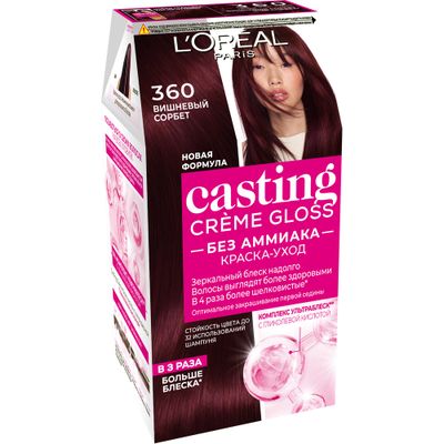 Краска для волос L'OREAL Casting Creme Gloss 254мл 360 Вишн. сорбет