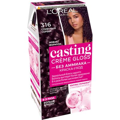 Краска для волос L'OREAL Casting Creme Gloss 254мл 316 Слив. сорбет