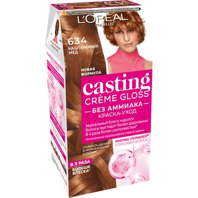 Краска для волос L'OREAL Casting Creme Gloss 254мл 634 Каштан. мед