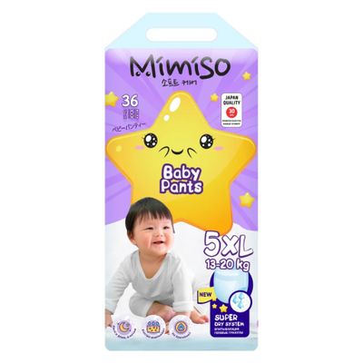 Трусики-подгузники MIMISO 36шт 5/XL 13-20кг одноразовые для детей jambo-pack КК/2