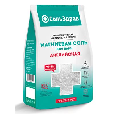 Соль для ванн Соль Здрав 800г Соль для ванн магниевая Английская (2025)