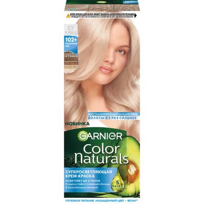 Крем-краска для волос GARNIER Color Naturals Суперосветляющая оттенок 102+ Платиновый лед