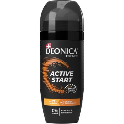 Дезодорант для тела DEONICA FOR MEN 50мл Антиперспирант ролик ACTIVE START