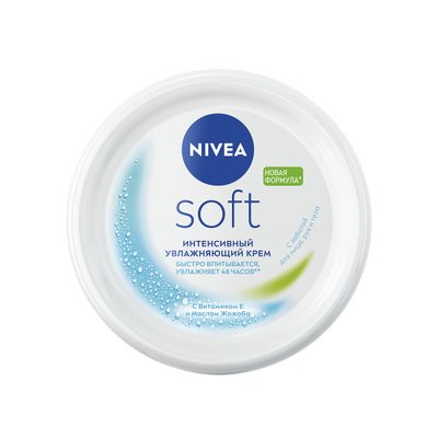 Крем для тела NIVEA Soft 300мл Увлажняющий Интенсивный универсальный банка