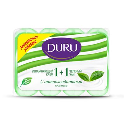 Крем-мыло DURU Зеленый чай 1+1, 80г
