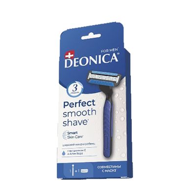 Бритвенный станок DEONICA 3 FOR MEN со сменной кассетой