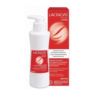 Лосьон для интимной гигиены LACTACYD 250мл при лечении кандидоза Pharma Extra