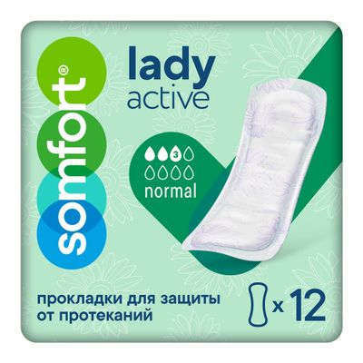 Прокладки урологические SOMFORT Lady Active 12шт Normal