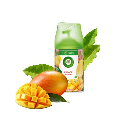 Освежитель воздуха Air Wick Freshmatic 250мл Тропические фантазии (Спелый манго) аэрозоль смен балон