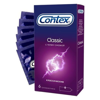Презервативы Contex Classic 6шт/уп из натурального латекса  по 6шт/уп