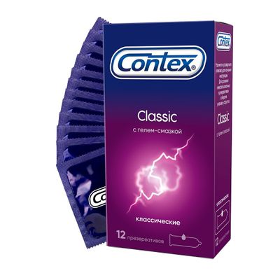 Презервативы Contex Classic 12шт/уп из натурального латекса