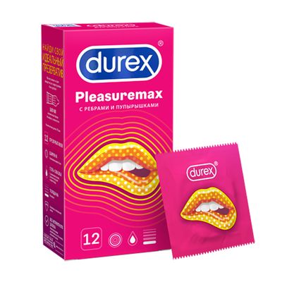 Презервативы Durex Pleasuremax №12 из натурального латекса