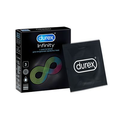 Презервативы Durex Infinity №3 из натурального латекса с анестетиком