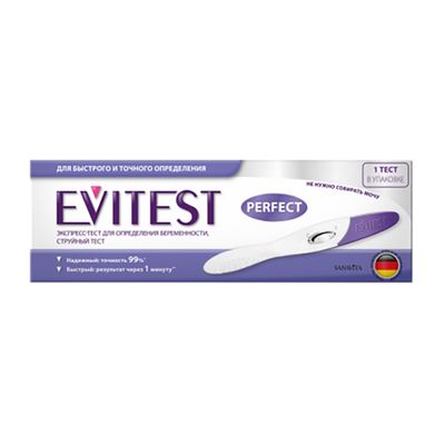 Экспресс-тест Evitest Perfect 1шт для определения беременности струйный тест