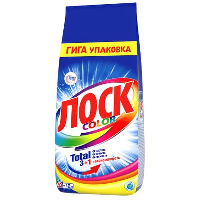 Порошок для стирки ЛОСК 12000г Колор