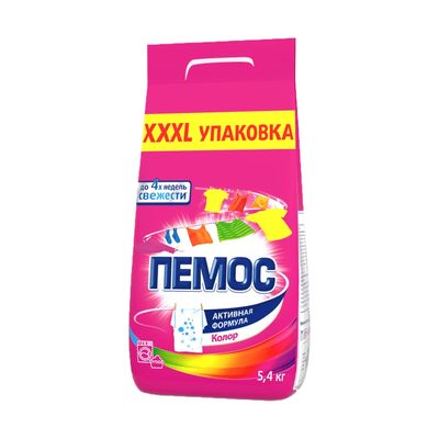 Порошок для стирки ПЕМОС 5400г Активная формула Колор