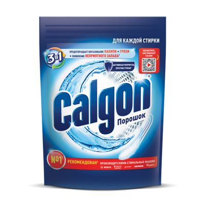 Средство CALGON 400г для смягчения воды и предотвращения образования известкового налета 3в1 порошок*20