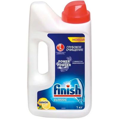Средство для мытья посуды FINISH POWER POWDER 1000г Лимон в ПММ порошкообразное