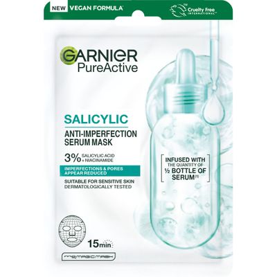 Маска для лица GARNIER Skin Naturals Тканевая маска Салициловая