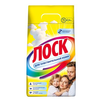Порошок для стирки ЛОСК Нежный 2400г