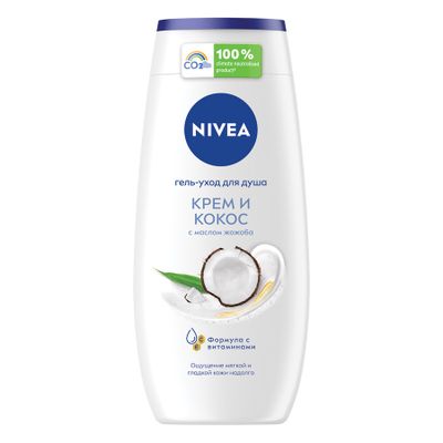 Гель для душа NIVEA 250мл Гель-уход Крем кокос*6