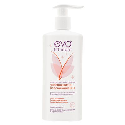 Гель для интимной гигиены EVO Intimate 250мл Успокоение и восстановление с комплексом Пантелакт