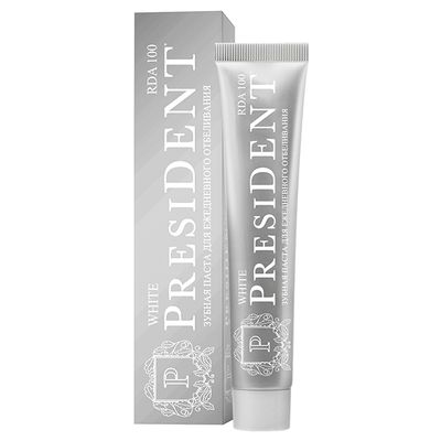 Зубная паста PRESIDENT White 75г